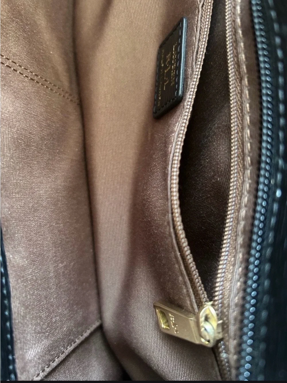 Ralph Lauren structured leather